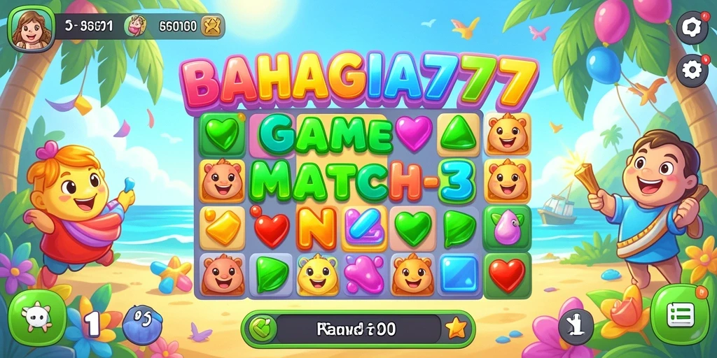 Tampilan gameplay BAHAGIA777 yang penuh warna dan mengasyikkan.
