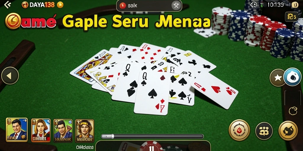 Tampilan menarik dari gameplay Gaple di DAYA138.