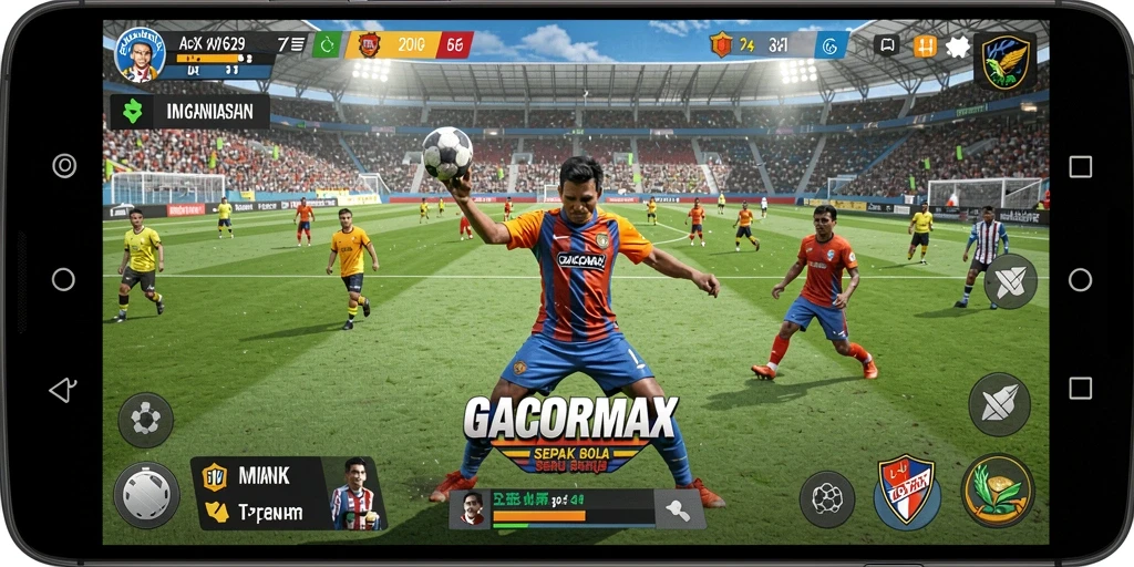 Tangkapan layar GACORMAX menampilkan aksi seru pertandingan sepak bola.