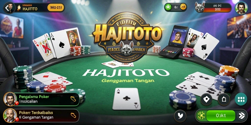 Tampilan menarik dari gameplay Poker yang mendebarkan.