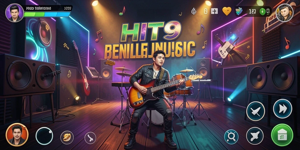 Tampilan gameplay HIT9 yang dinamis dan interaktif.