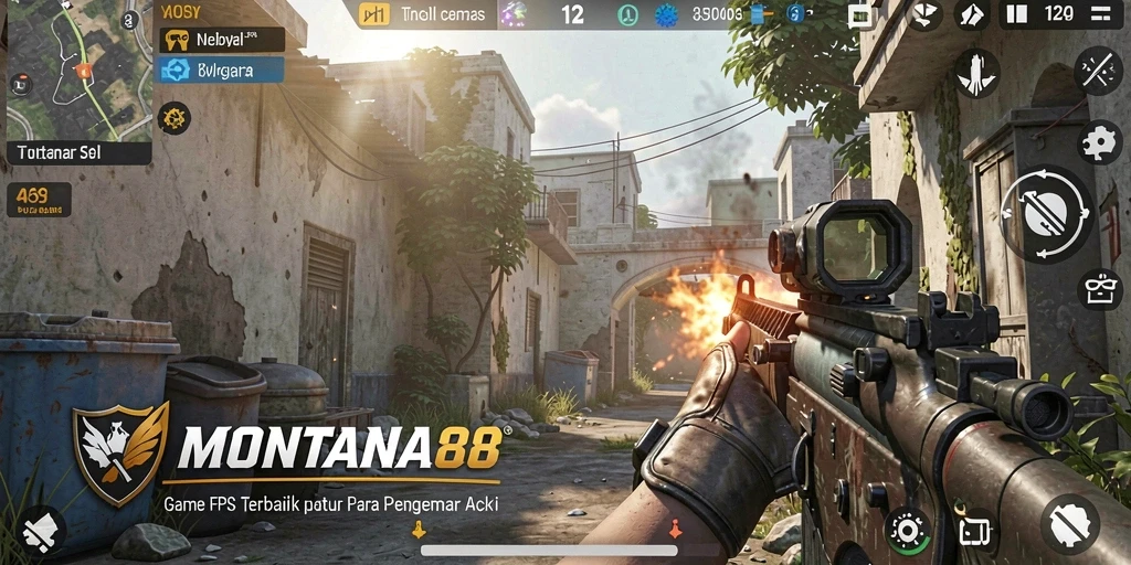 Gameplay seru MONTANA88 dengan aksi tembak-menembak intens.