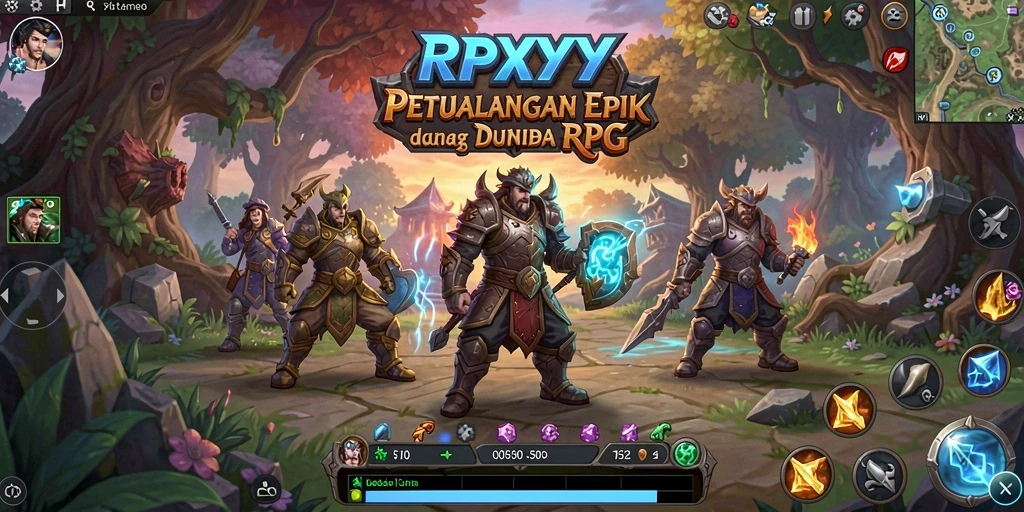 Tangkapan layar menampilkan aksi seru dalam gameplay RPG RPYYY.
