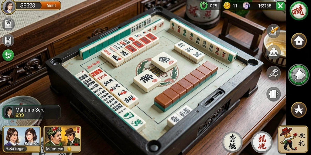 Tampilan permainan SE328 yang menantang dalam Mahjong.