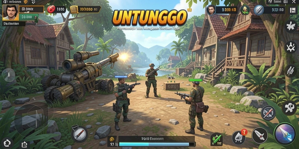 Tampilan gameplay UNTUNGGO yang menarik dan interaktif.